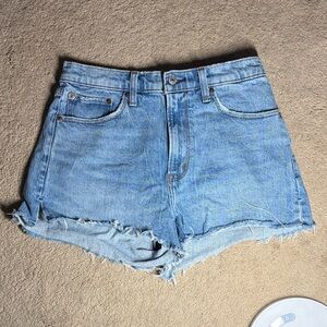 Abercrombie & Fitch Light Blue Denim Cutoff Jean Shorts